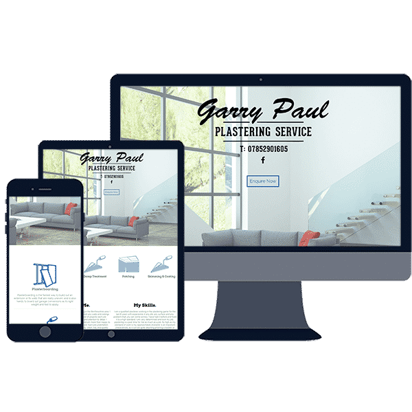 responsive website design for local plasterer business